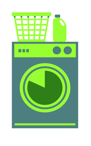 Illustration av tvättmaskin