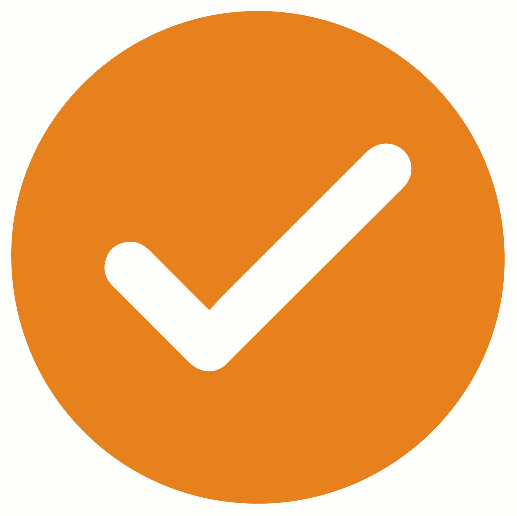 En vit bock i en orange cirkel