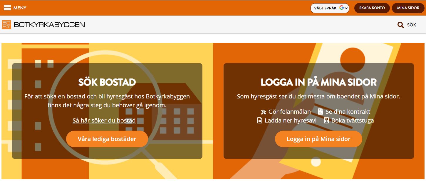 Ny startsida botkyrkabyggen.se